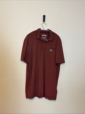 Lacoste Sport Polo Shirt Mens Striped Size Large